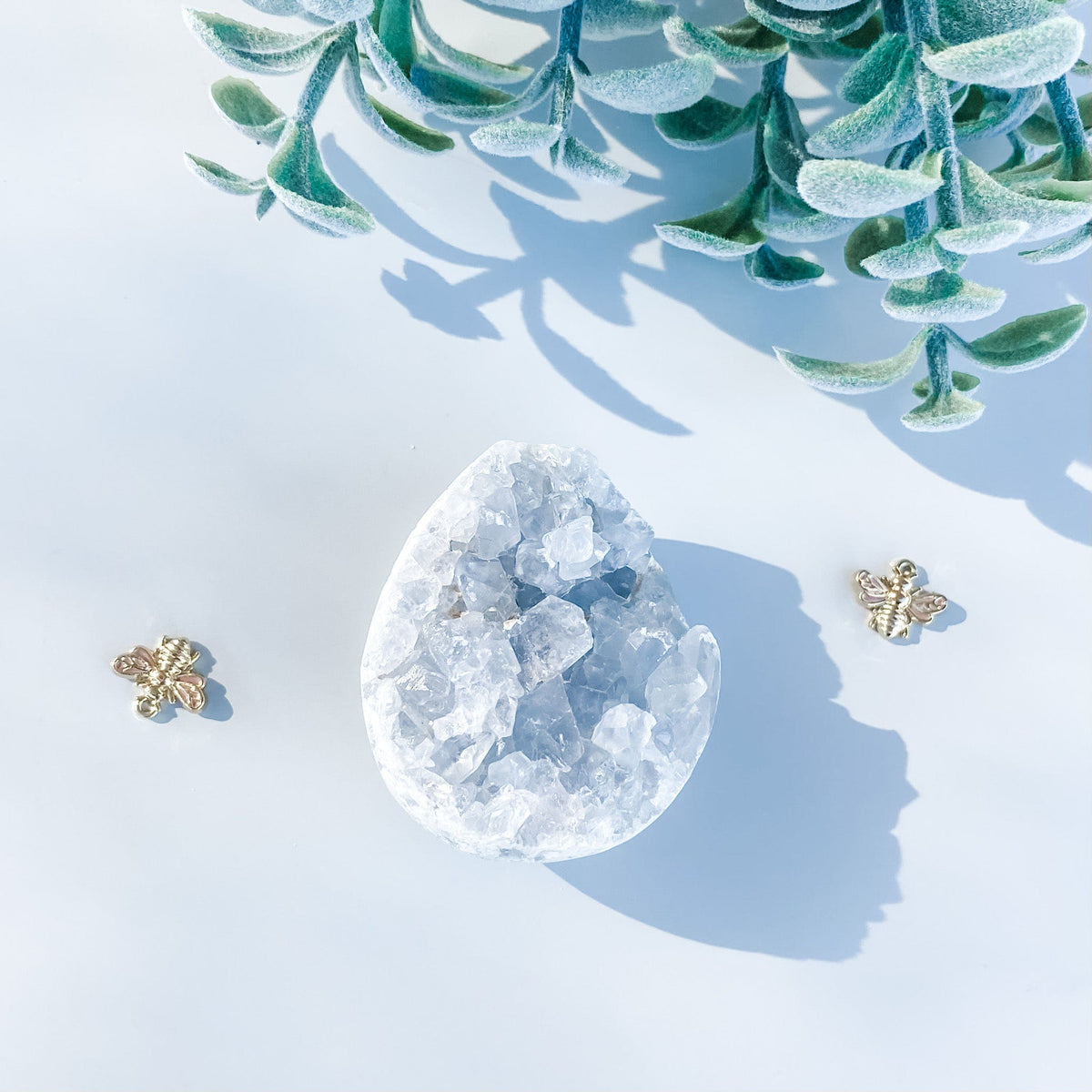 S1669 Celestite crystal egg shaped geode cluster 5cm Australia. Buy celestite crystal australia. gemrox sydney 2