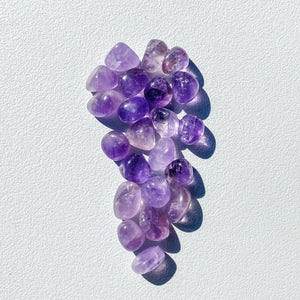 S1703 Brazillian Amethyst crystal tumbled tumble stone 3cm australia. buy brazillian amethyst stone stones in australia.gemrox sydney 1