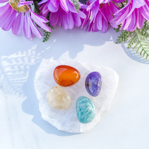 S1703 Brazillian Amethyst crystal tumbled tumble stone 3cm australia. buy brazillian amethyst stone stones in australia.gemrox sydney 1