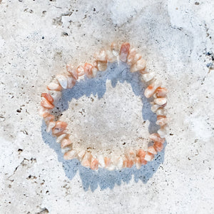 S1729 Sunstone crystal chip healing stretch elastic bracelet australia. sunstone bracelets jewellery australia. gemrox sydney 1