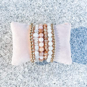 S1729 Sunstone crystal chip healing stretch elastic bracelet australia. sunstone bracelets jewellery australia. gemrox sydney 1