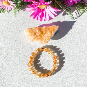 S1733 Citrine crystal beads beaded 8mm stone stretch elastic healing chakra bracelet australia. gemrox sydney 1