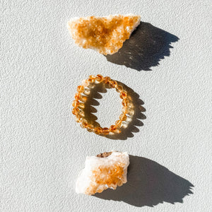 S1733 Citrine crystal beads beaded 8mm stone stretch elastic healing chakra bracelet australia. gemrox sydney 1