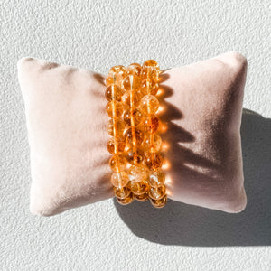 S1733 Citrine crystal beads beaded 8mm stone stretch elastic healing chakra bracelet australia. gemrox sydney 1