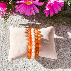 S1736 carnelian crystal beaded beads 8mm stone stretch elastic healing bracelet australia.gemrox sydney 1