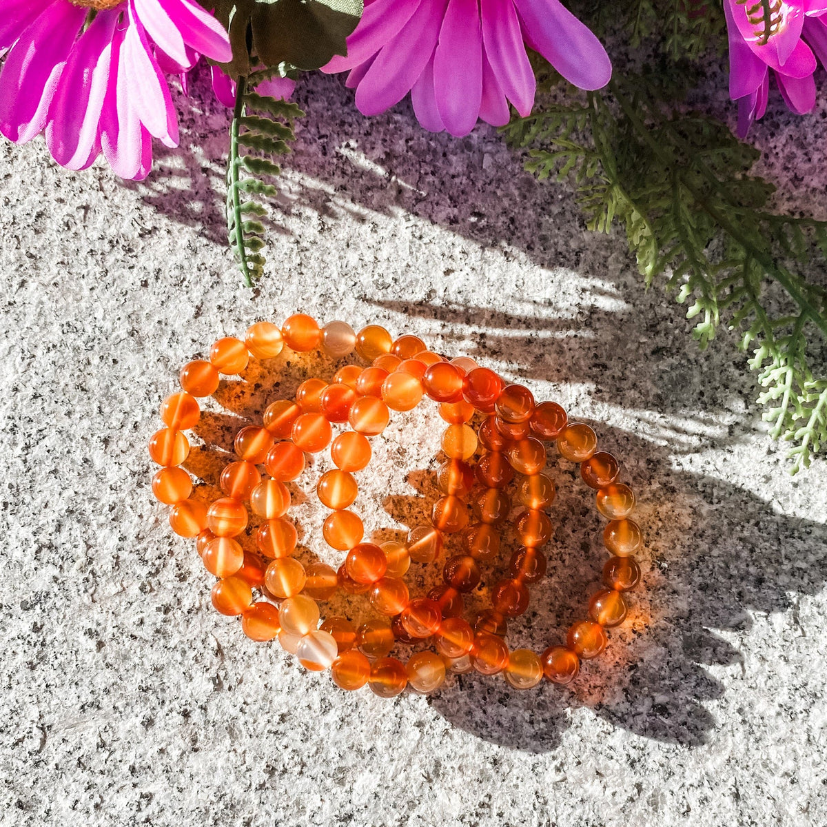 S1736 carnelian crystal beaded beads 8mm stone stretch elastic healing bracelet australia.gemrox sydney 1