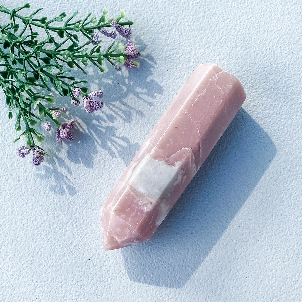 S1798 pink opal crystal tower generator point 10cm australia. buy pink opal crystal sydne australia. gemrox sydney 1