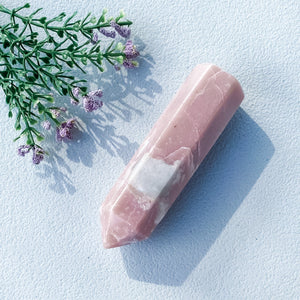 S1798 pink opal crystal tower generator point 10cm australia. buy pink opal crystal sydne australia. gemrox sydney 1