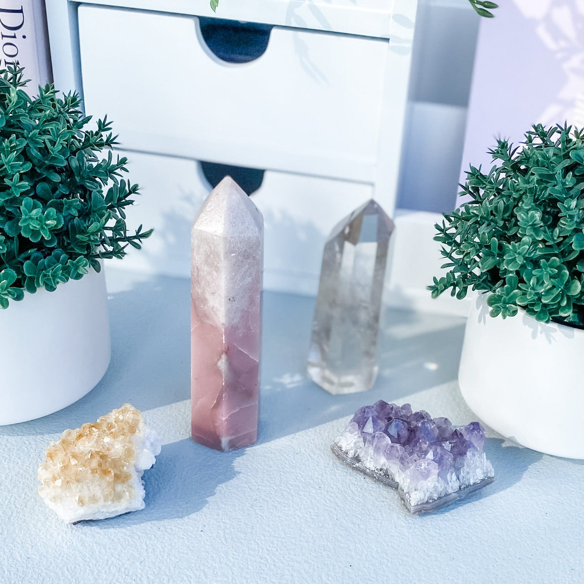 S1799 pink opal crystal tower generator point 10cm australia. buy pink opal crystal sydne australia. gemrox sydney 1