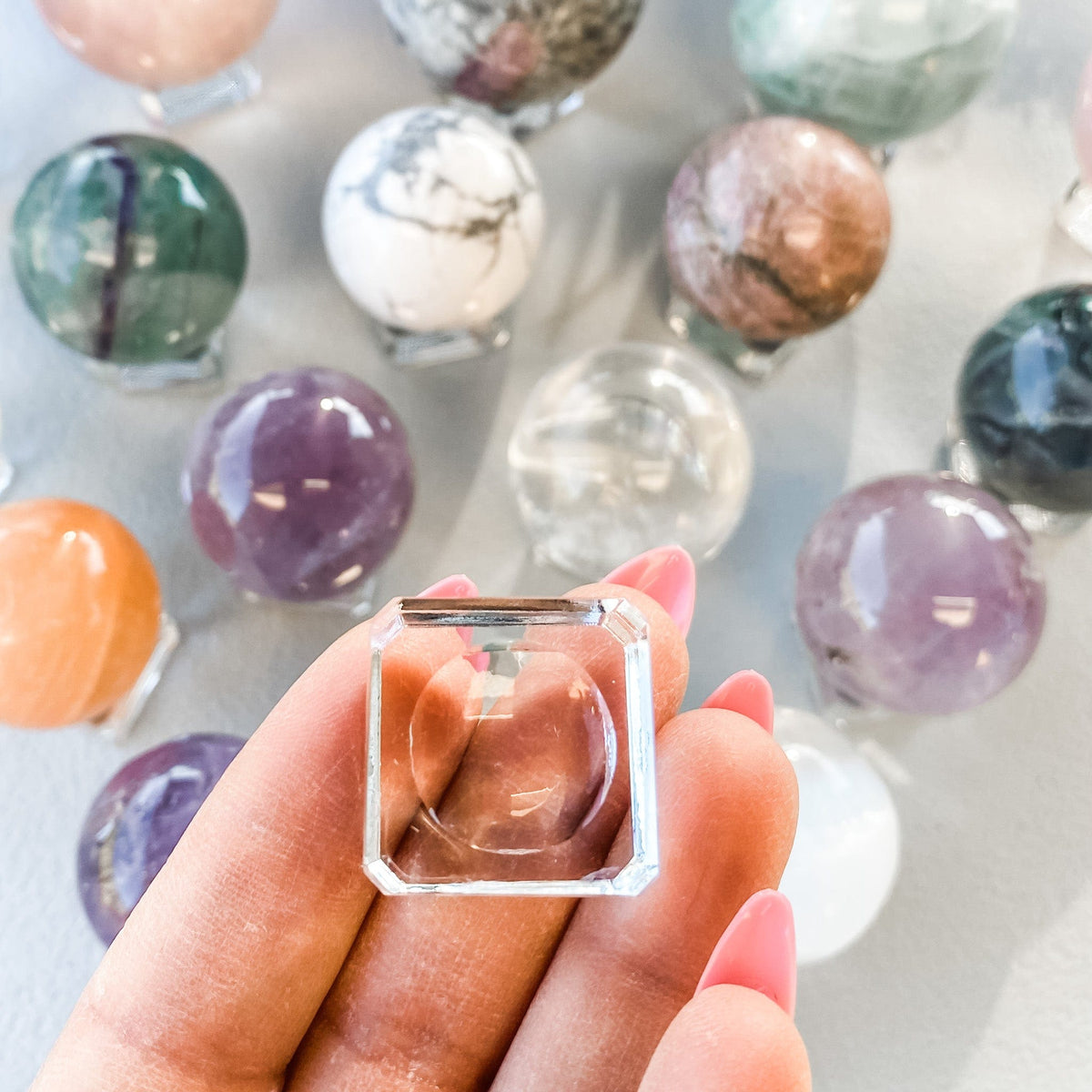 Glass Sphere Display Stand Small-2.3cm