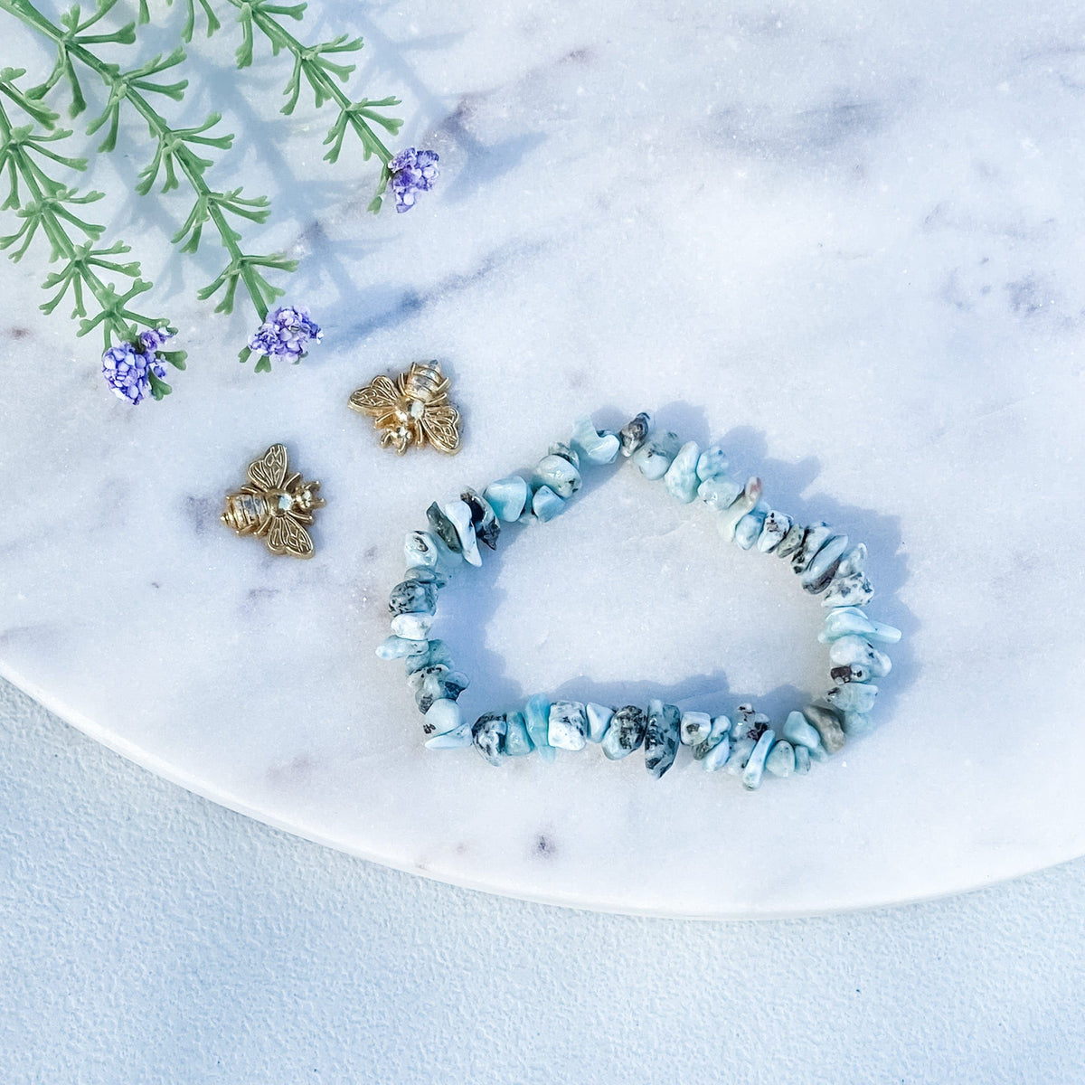 s1637 larimar crystal chip stretch stone healing bracelet australia. larimar crystal bracelet australia. gemrox sydney 1