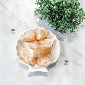 S1136 orange Calcite golden calcite raw rough stone crystals australia gemrox sydney 1