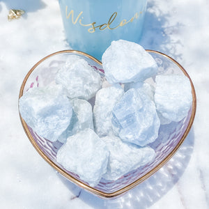 S1136 Blue Calcite raw rough stone crystals australia gemrox sydney 1