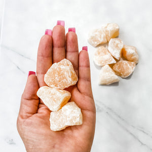 S1136 orange Calcite golden calcite raw rough stone crystals australia gemrox sydney 1