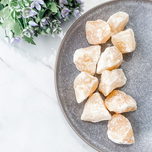 S1136 orange Calcite golden calcite raw rough stone crystals australia gemrox sydney 1
