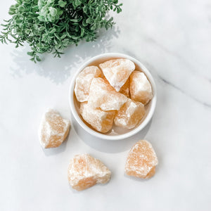 S1136 orange Calcite golden calcite raw rough stone crystals australia gemrox sydney 1