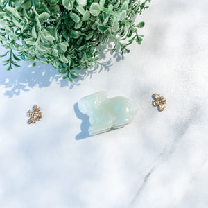 S1183 new green jade crystal easter rabbit carving stone australia.crystals australia.gemrox sydney 1