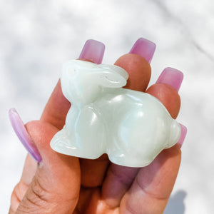 S1183 new green jade crystal easter rabbit carving stone australia.crystals australia.gemrox sydney 1