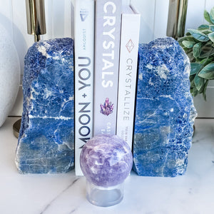 S1235 Sodalite crystal stone bookends australia.Sodalite stone book ends australia. Blue sodalite crystal bookends australia. gemrox sydney 1