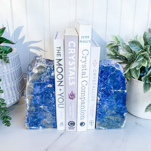 S1235 Sodalite crystal stone bookends australia.Sodalite stone book ends australia. Blue sodalite crystal bookends australia. gemrox sydney 1