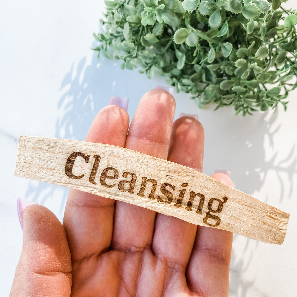 S1262 Palo Santo wood stick with burned wood engraved words australia gemrox sydney 1