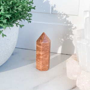 S1301 Sunstone crystal tower generator point australia.Sunstone tower 6cm australia.Crystals australia.gemrox sydney 1