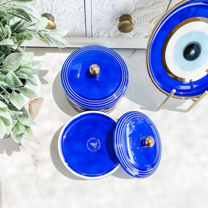 S1455 turkish evil eye ceramic trinkett bowl with lid home decor australia gemrox sydney 1