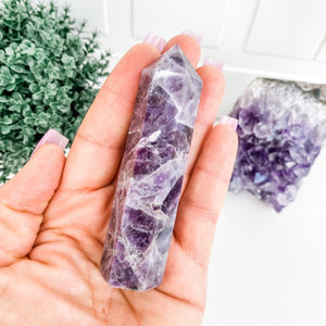 S316 Amethyst chevron crystal tower generator point australia natural stone amethyst tower australia gemrox sydney 1