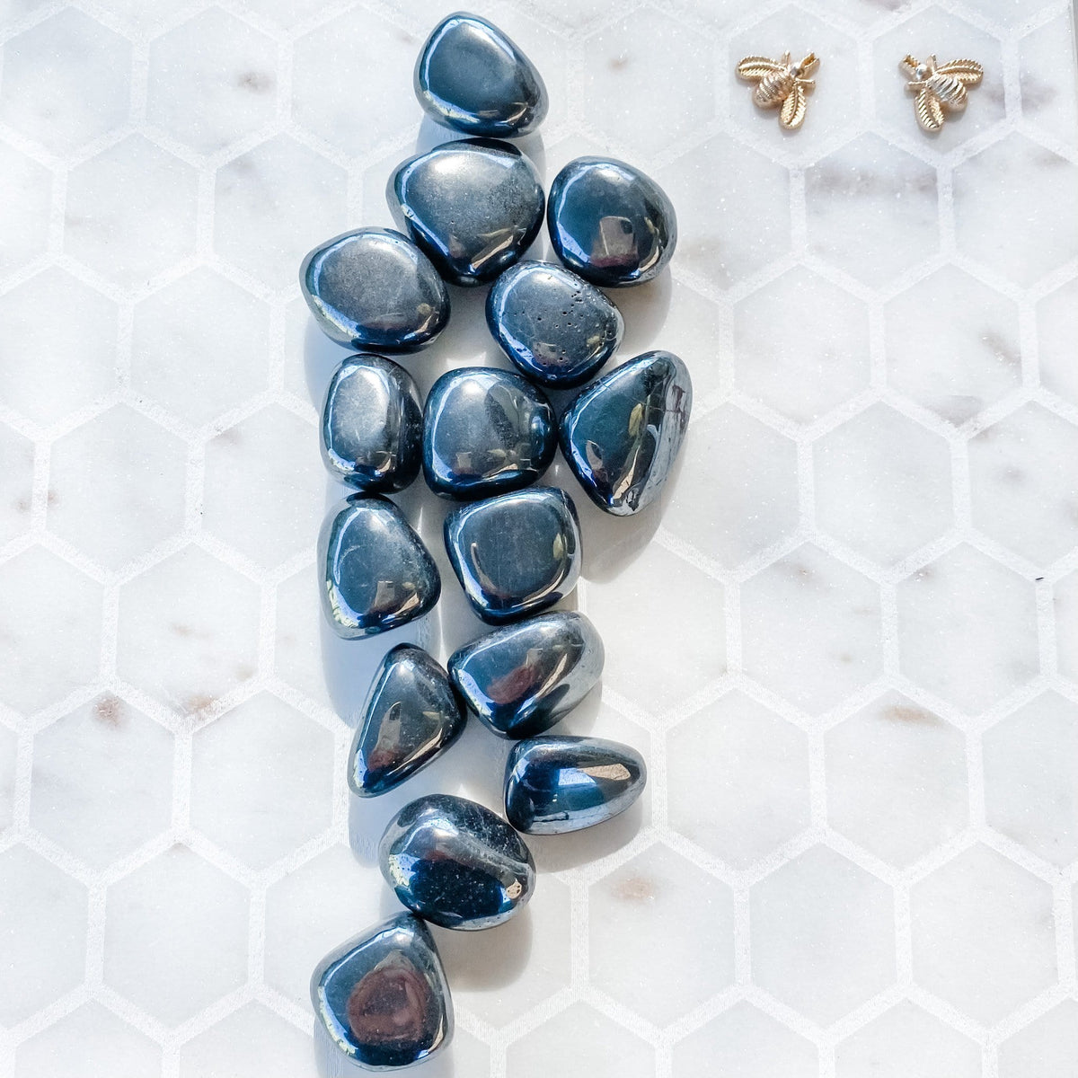 hematite crystal tumbled stone australia