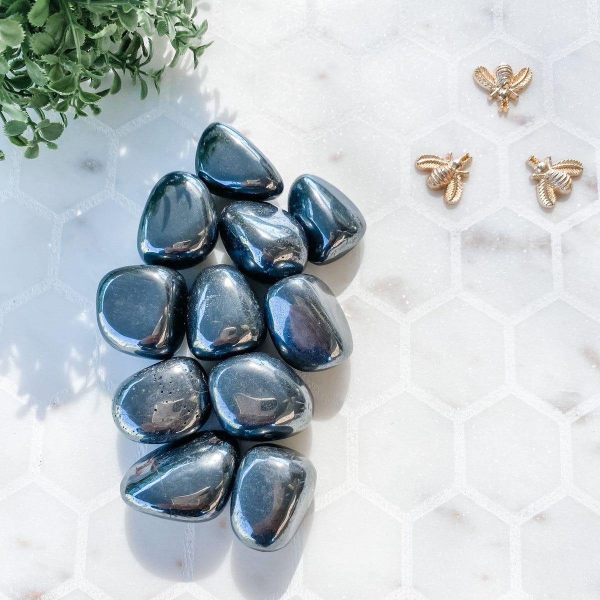 hematite crystal tumbled stone australia