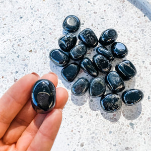 black onyx crystal tumbled stone australia