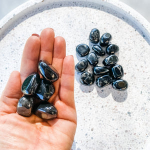 black onyx crystal tumbled stone australia