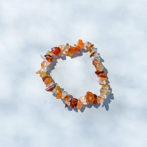 carnelian crystal chip healing chakra stone bracelet australia