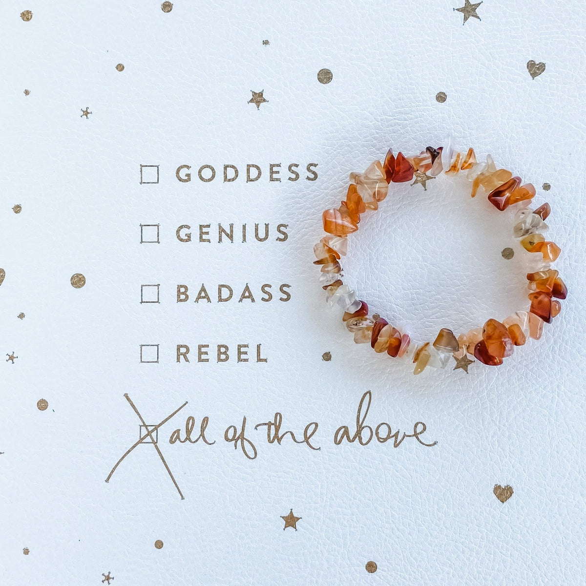 carnelian crystal chip healing stretch bracelet australia