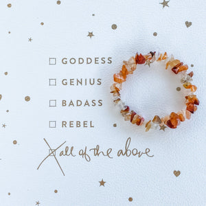 carnelian crystal chip healing chakra stone bracelet australia