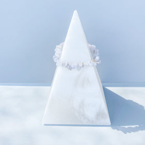 Blue lace agate crystal chip stretch healing bracelet australia