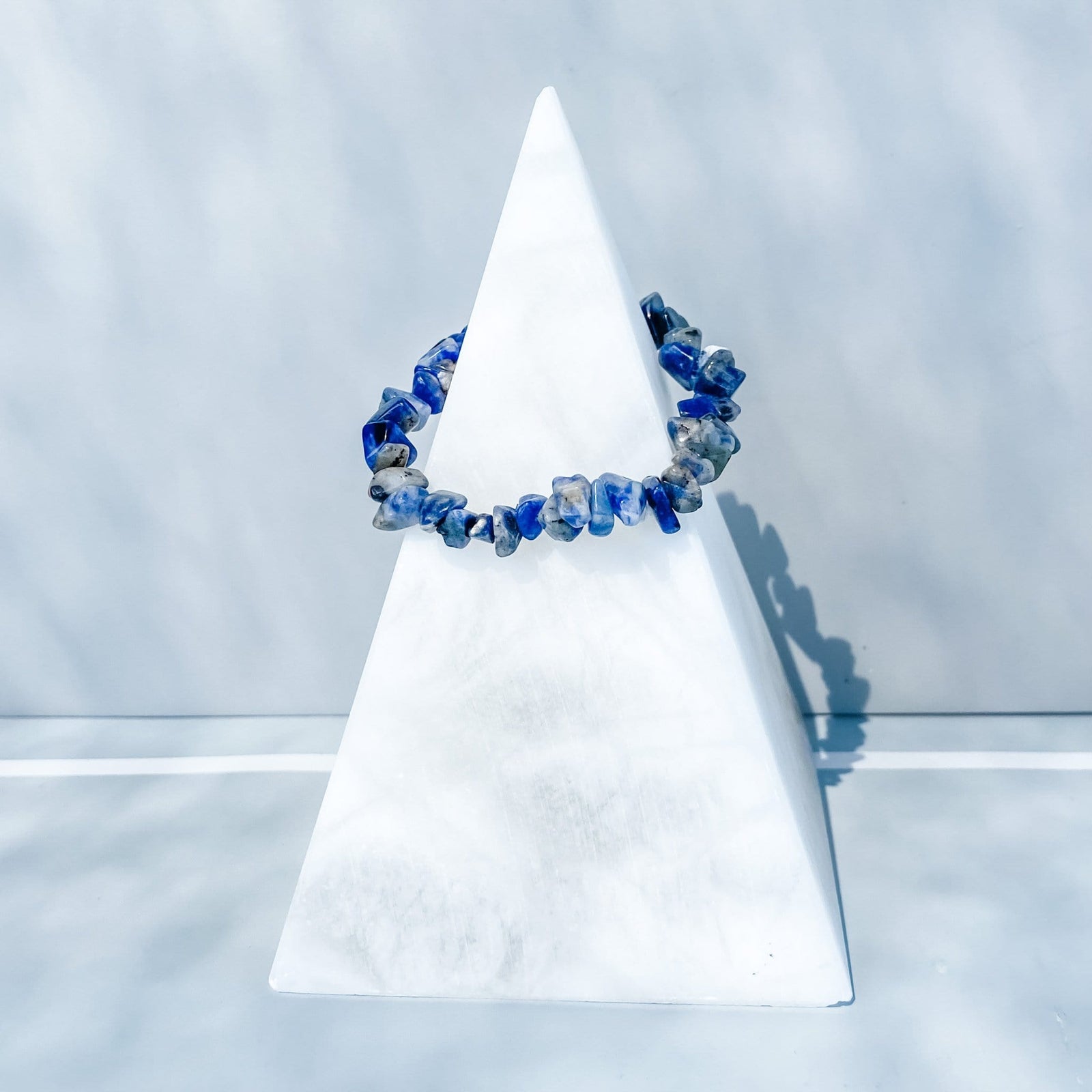 Sodalite crystal chip stretch healing bracelet australia