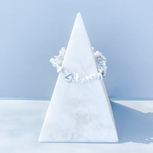 white howlite crystal chip stone stretch bracelet australia