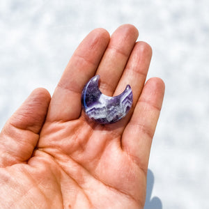 mini moon crescent shaped crystal stone carvings rose gemrox australia