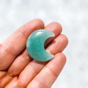 mini moon crescent shaped crystal stone carvings rose gemrox australia