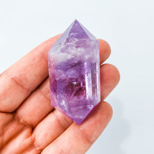 amethyst crystal double terminated point wand gemrox australia
