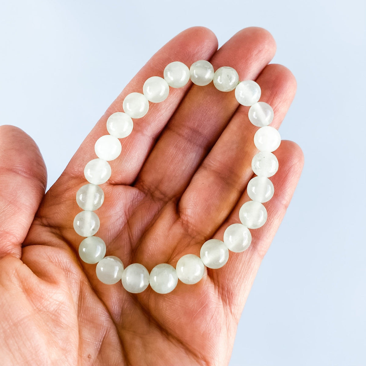 jade crystal stone beaded elastic stretch bracelet gemrox australia