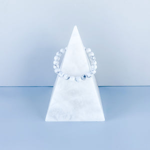 white howlite crystal beaded stone 8mm stretch healing chakra bracelet australia gemrox