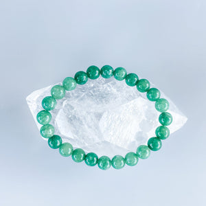 green aventurine crystal stone stretch beaded 8mm bracelet australia gemrox