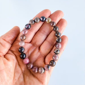rhodonite crystal stone 8mm healing bracelet australia gemrox