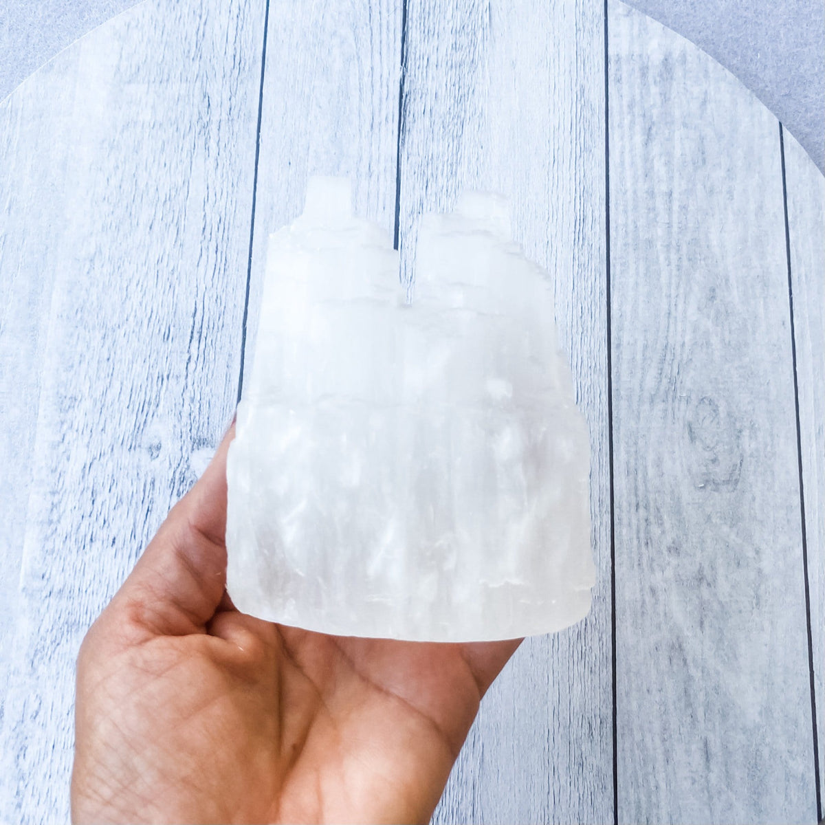 Selenite twin charging tower lamp light gemrox australia