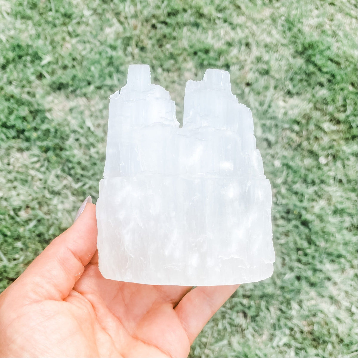 Selenite twin charging tower lamp light gemrox australia