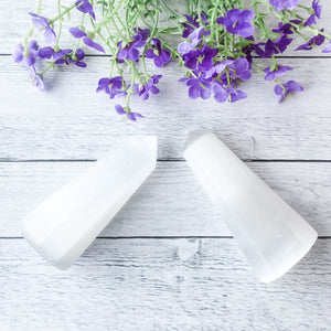 selenite crystal obelisk tower generator gemrox australia