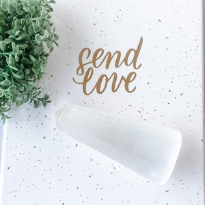 selenite crystal obelisk tower generator gemrox australia