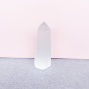 selenite crystal obelisk tower generator gemrox australia